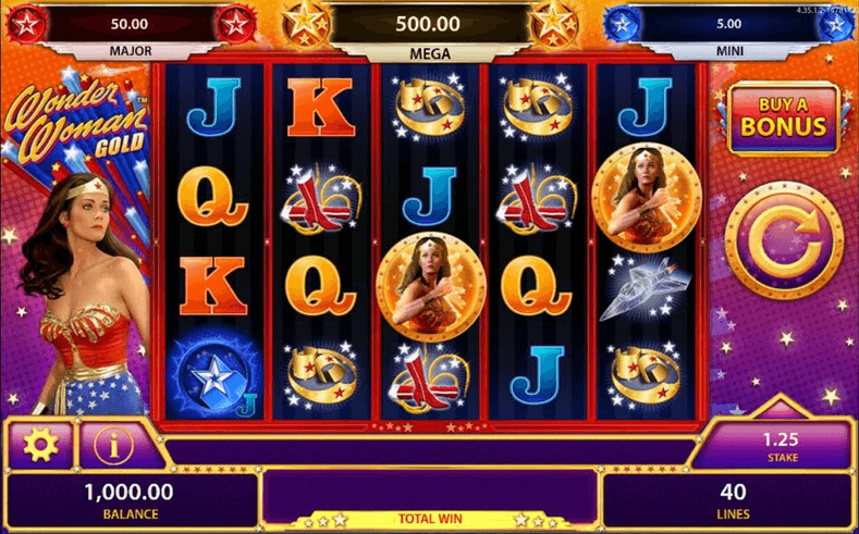 Wonder Woman Gold Slot mobil