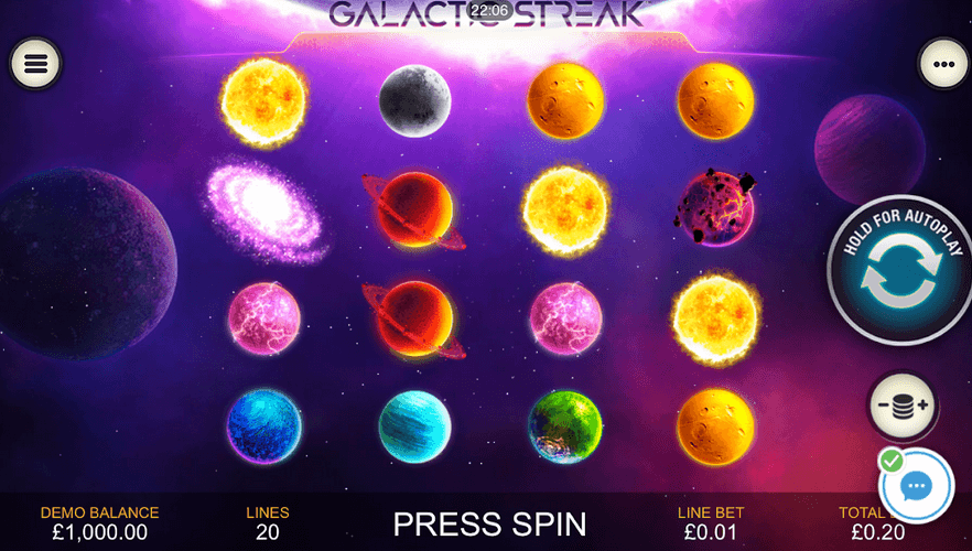 Galactic Streak Slot Mobil