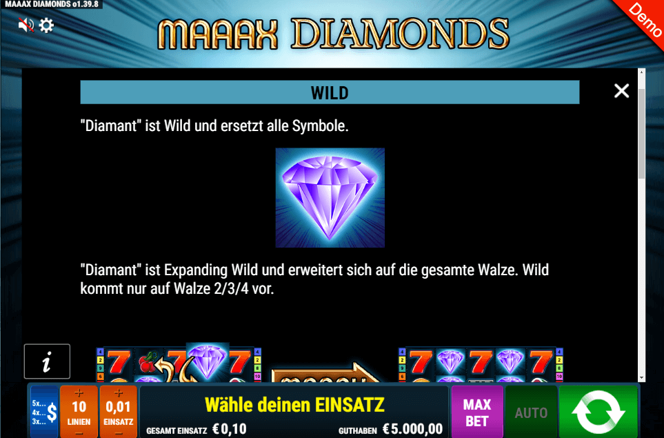 Maaax Diamonds Slot Wild